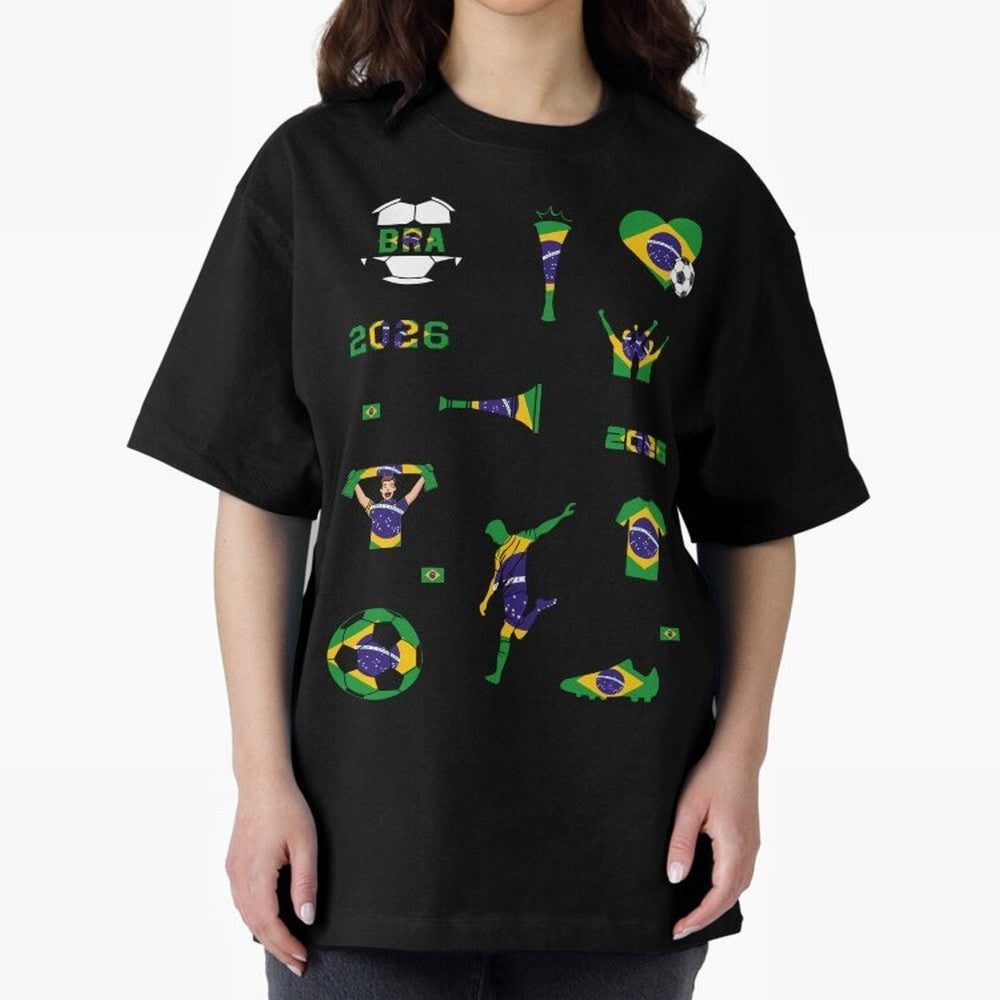Brazil 2026 Soccer Collection Classic T-Shirt Celebrate Classic Football Spirit in FIFA World Cup 2026 USA Canada Mexico for Fans of Neymar and France and Portugal, Bringing Global Supporter Spirit, Legendary Goals, National Colors and Tournament