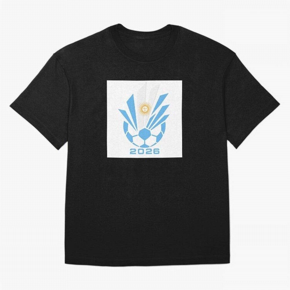 Argentina Soccer 2026 Sun Burst Emblem Classic T-Shirt Get Ready for FIFA World Cup 2026 Group Stage Spirit, Made for Spain, Neymar, Haaland and Cristiano Ronaldo, Goal Celebration Energy, Supporter Heritage, Football Icons and Worldwide Tournament