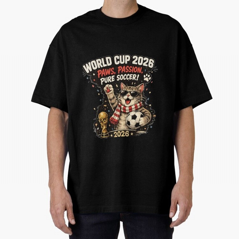 World Cup 2026 Funny Cat Soccer Retro Shirt Classic T-Shirt Back the Journey through FIFA World Cup 2026 Group Stage for Fans of CR7 and France and Portugal, Bringing Champion Mindset, Group Stage Buzz, Knockout Tension and Passionate Fan Culture;