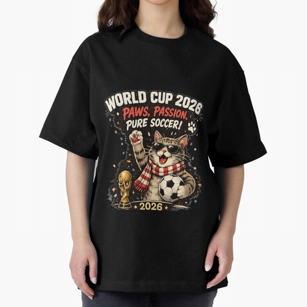World Cup 2026 Funny Cat Soccer Retro Shirt Classic T-Shirt Back the Journey through FIFA World Cup 2026 Group Stage for Fans of CR7 and France and Portugal, Bringing Champion Mindset, Group Stage Buzz, Knockout Tension and Passionate Fan Culture;