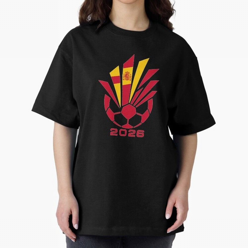 Spain Soccer 2026 Flag Burst Emblem Classic T-Shirt Show Love for Legendary Goals in FIFA World Cup 2026 USA Canada Mexico for Fans of Messi, Neymar and Mbappe and England, Bringing Stadium Chants, National Pride, Trophy Dreams and Unforgettable