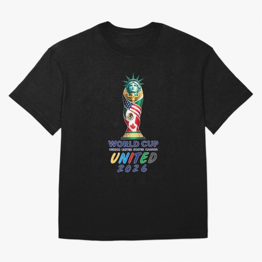 World Cup United 2026 Mexico USA Canada Soccer Design Classic T-Shirt Support Global Football Passion for FIFA World Cup 2026 Group Stage, Highlighting Messi, Neymar and Mbappe, Argentina, Match Day Excitement, Supporter Culture, Golden Goals and