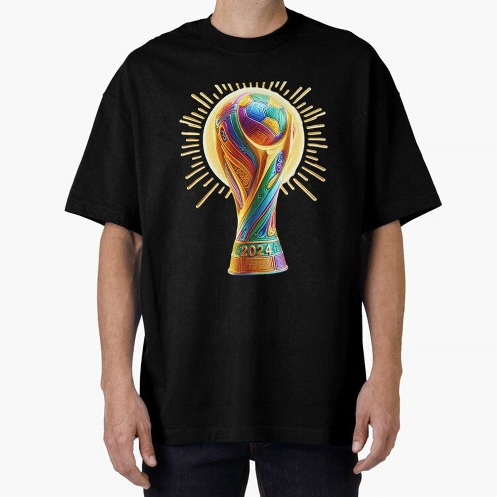 Golden Illuminating Cup Classic T-Shirt Bring Stadium Energy to Global Football Passion for FIFA World Cup 2026, Driven by Cristiano Ronaldo, Haaland and CR7, Argentina and Brazil, Football Festival Excitement, Trophy Ambitions, Country Rivalries