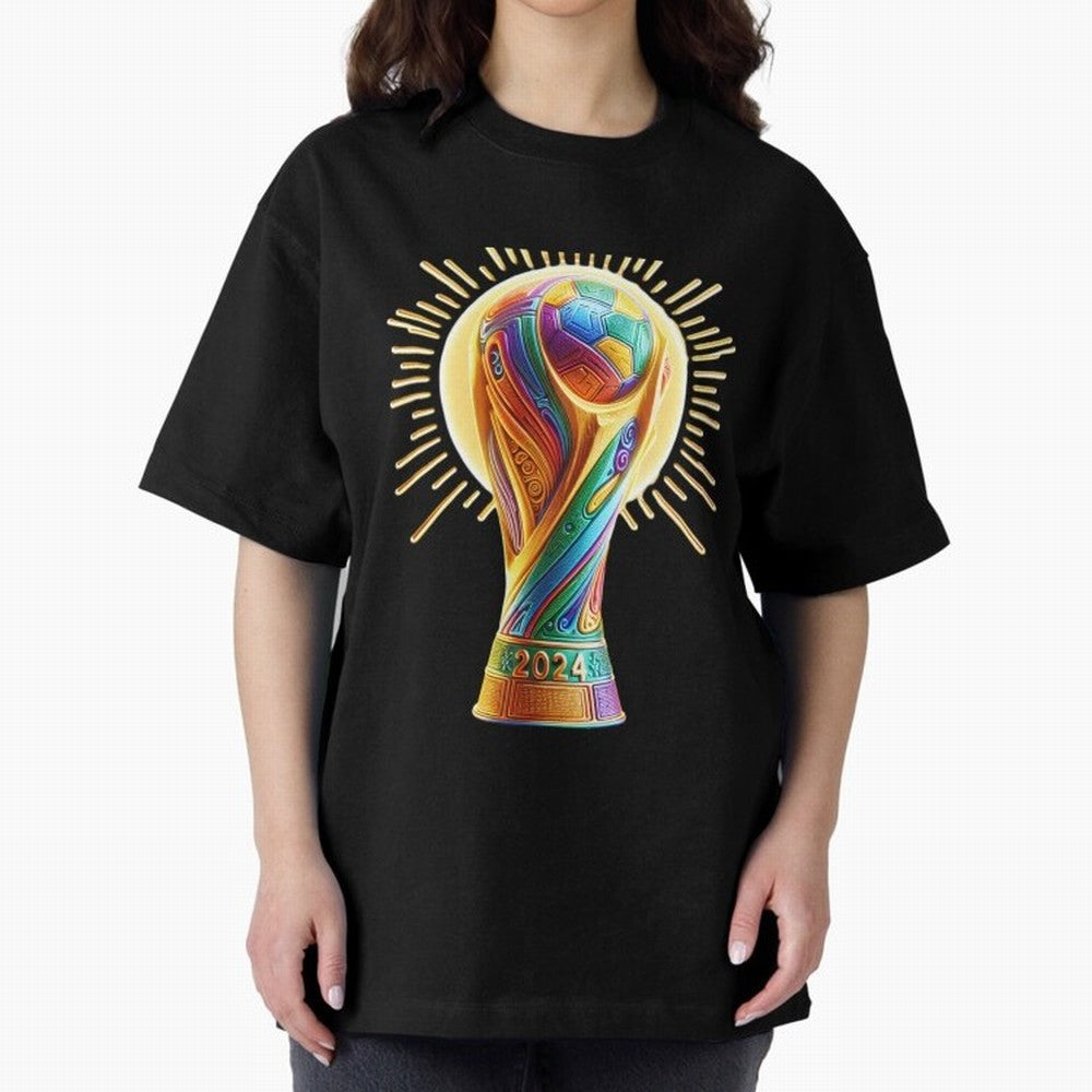 Golden Illuminating Cup Classic T-Shirt Bring Stadium Energy to Global Football Passion for FIFA World Cup 2026, Driven by Cristiano Ronaldo, Haaland and CR7, Argentina and Brazil, Football Festival Excitement, Trophy Ambitions, Country Rivalries