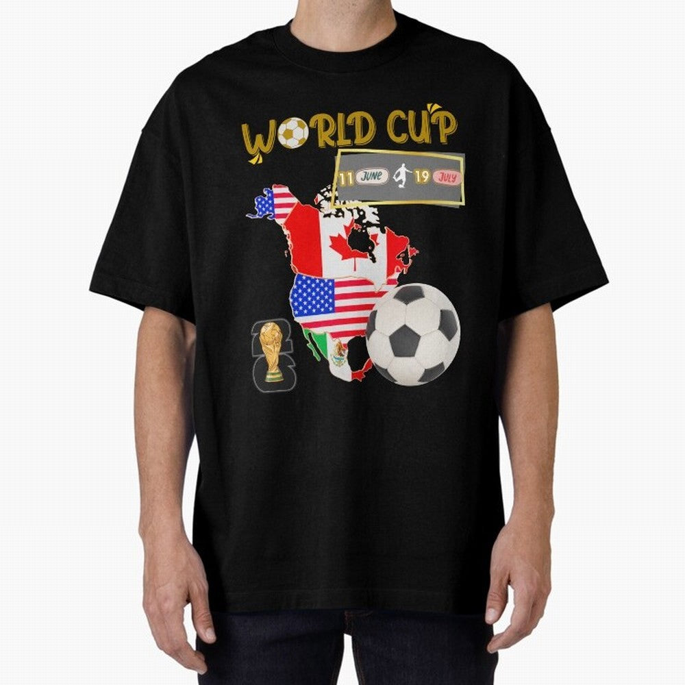 World Cup 2026 North America USA Canada Mexico Soccer Fan Classic T-Shirt Join Supporters Worldwide for Match Day Hype around FIFA World Cup 2026, Cristiano Ronaldo, Argentina, Champion Mindset, Group Stage Buzz, Knockout Tension and Passionate Fan