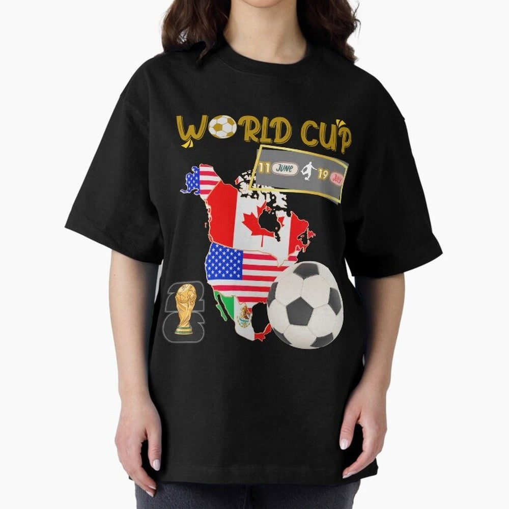 World Cup 2026 North America USA Canada Mexico Soccer Fan Classic T-Shirt Join Supporters Worldwide for Match Day Hype around FIFA World Cup 2026, Cristiano Ronaldo, Argentina, Champion Mindset, Group Stage Buzz, Knockout Tension and Passionate Fan