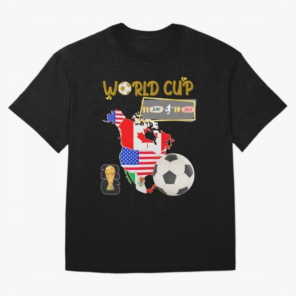 World Cup 2026 North America USA Canada Mexico Soccer Fan Classic T-Shirt Join Supporters Worldwide for Match Day Hype around FIFA World Cup 2026, Cristiano Ronaldo, Argentina, Champion Mindset, Group Stage Buzz, Knockout Tension and Passionate Fan