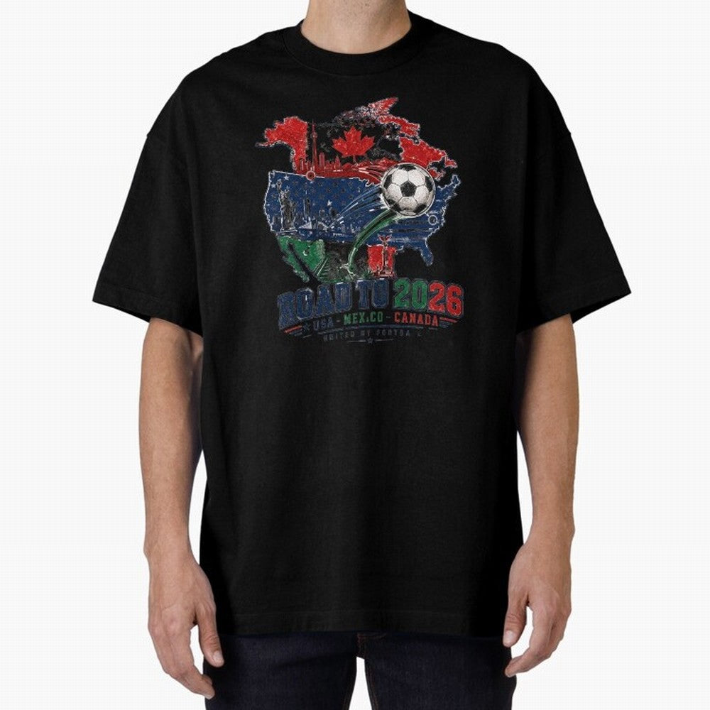 Road to 2026 USA Mexico Canada Soccer Badge Classic T-Shirt Bring International Match Energy to the FIFA World Cup 2026 USA Canada Mexico Journey through CR7 and Messi Highlights, France Pride, Football History, Final Match Energy, Crowd Noise and