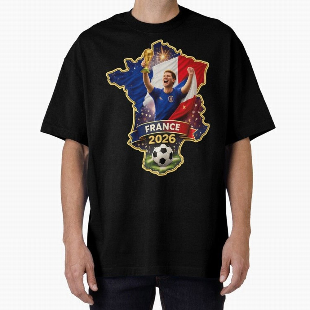 France Map Silhouette 2026 Football Victory Graphic Classic T-Shirt Make Memories around FIFA World Cup 2026 for Fans of Haaland and France and Portugal, Bringing Tournament Hype, Historic Matchups, Family Viewing Parties and Global Sports Pride;