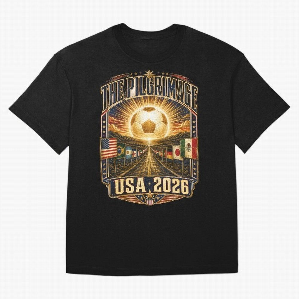 The Pilgrimage World Cup 2026 Soccer T-Shirt Classic T-Shirt Show Match Day Excitement for FIFA World Cup 2026 for Fans of Neymar, Haaland and Cristiano Ronaldo and Spain, Bringing Classic Soccer Heritage, Championship Pressure, Fan Loyalty and