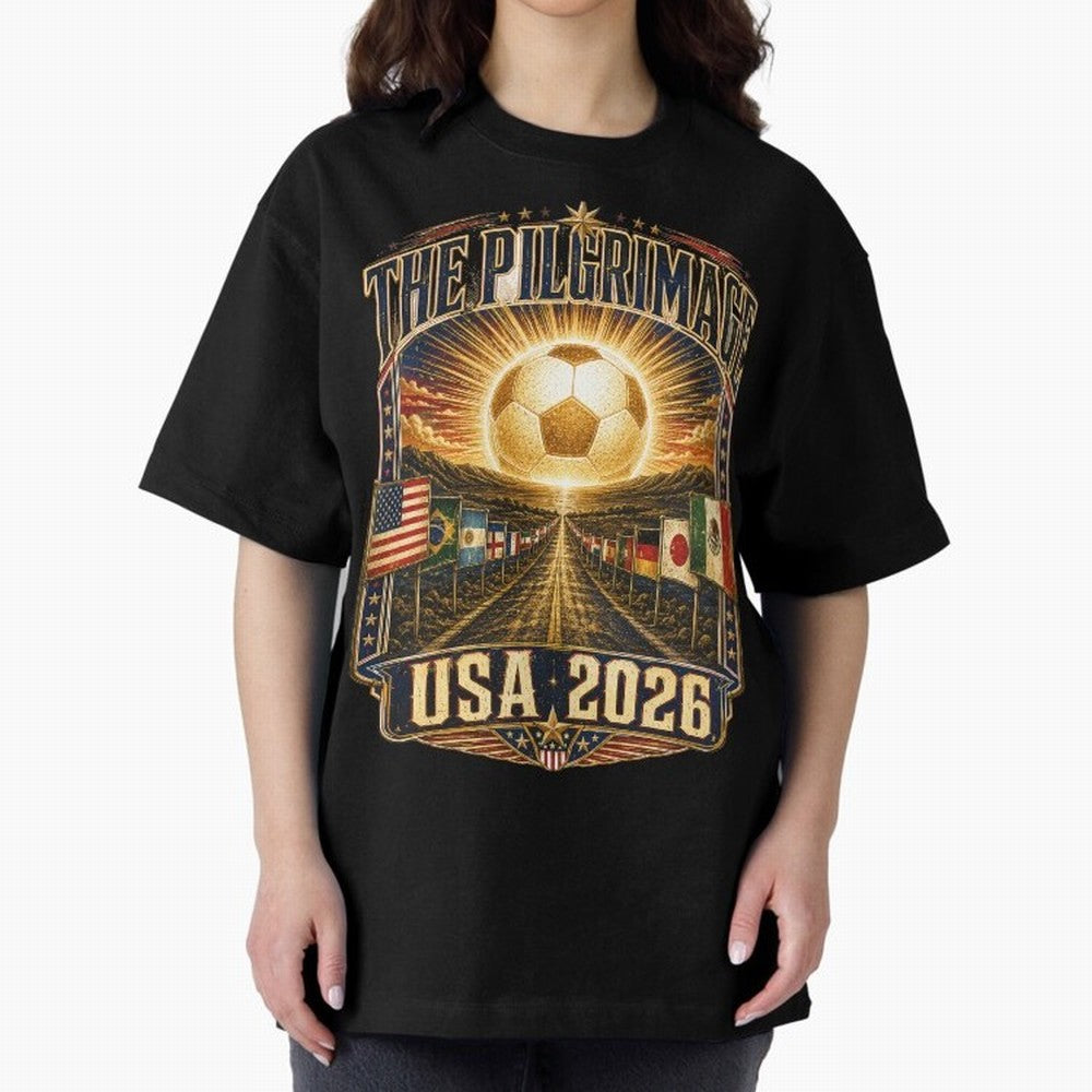 The Pilgrimage World Cup 2026 Soccer T-Shirt Classic T-Shirt Show Match Day Excitement for FIFA World Cup 2026 for Fans of Neymar, Haaland and Cristiano Ronaldo and Spain, Bringing Classic Soccer Heritage, Championship Pressure, Fan Loyalty and