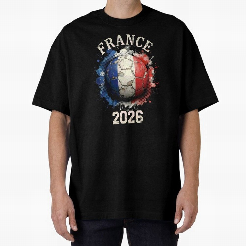 France 2026 Football Art | Vintage Tricolor Soccer Ball Splash Design Classic T-Shirt Show Championship Spirit for Match Day Hype around FIFA World Cup 2026 USA Canada Mexico, CR7, Brazil, Portugal and Argentina, Football History, Final Match