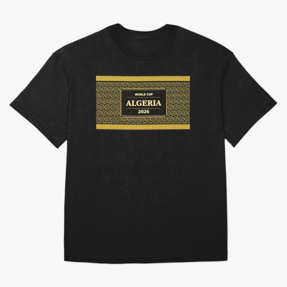 Algeria Football Fan 2026 Black Gold Luxury ¡ª Soccer Fan Gift Classic T-Shirt Celebrate Global Passion for Match Day Hype around FIFA World Cup 2026 Group Stage, CR7, England, Championship Spirit, Famous Goals, Roaring Crowds and International