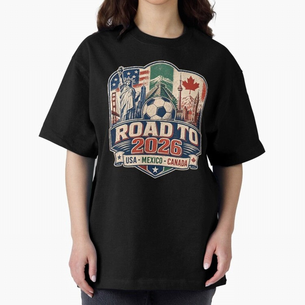 Football 2026 USA Mexico Canada Soccer Championship Fan Art Classic T-Shirt Represent the Passion of FIFA World Cup 2026 Group Stage Celebrating Neymar, Haaland and Cristiano Ronaldo, England, France and Netherlands Energy, Match Day Excitement,