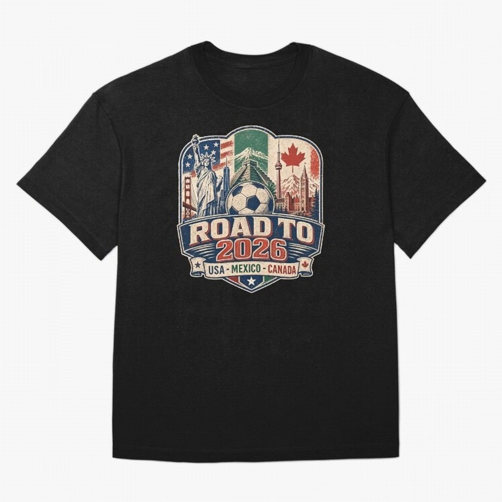 Football 2026 USA Mexico Canada Soccer Championship Fan Art Classic T-Shirt Represent the Passion of FIFA World Cup 2026 Group Stage Celebrating Neymar, Haaland and Cristiano Ronaldo, England, France and Netherlands Energy, Match Day Excitement,