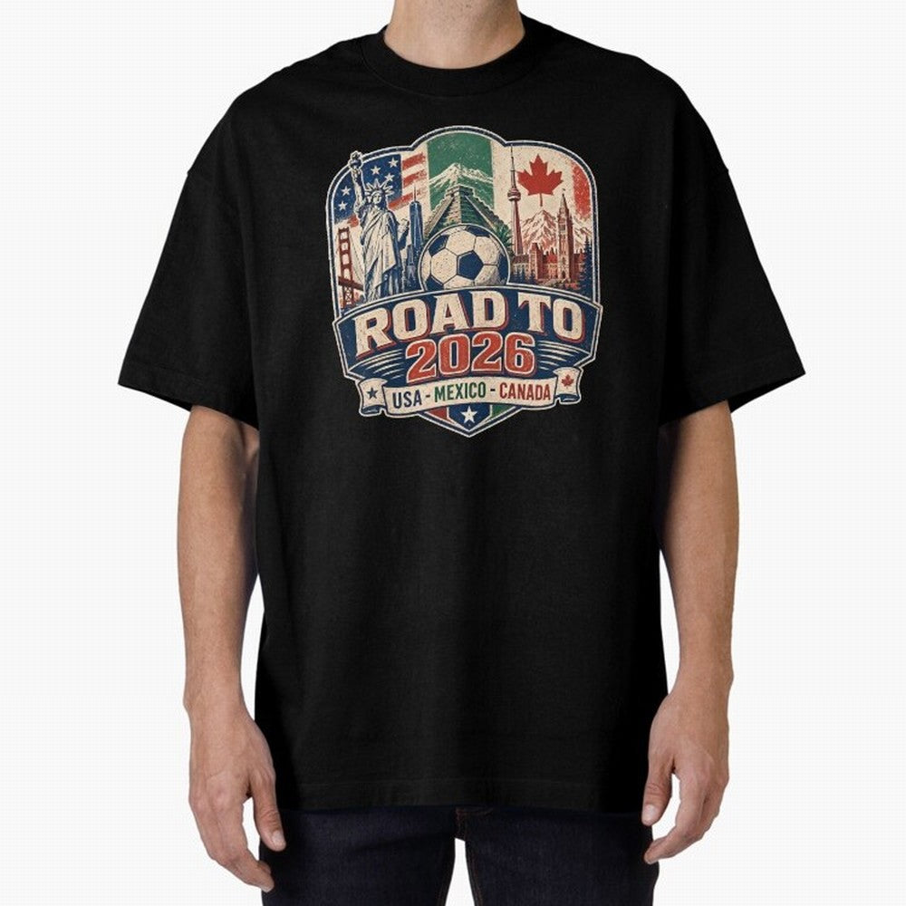 Football 2026 USA Mexico Canada Soccer Championship Fan Art Classic T-Shirt Represent the Passion of FIFA World Cup 2026 Group Stage Celebrating Neymar, Haaland and Cristiano Ronaldo, England, France and Netherlands Energy, Match Day Excitement,