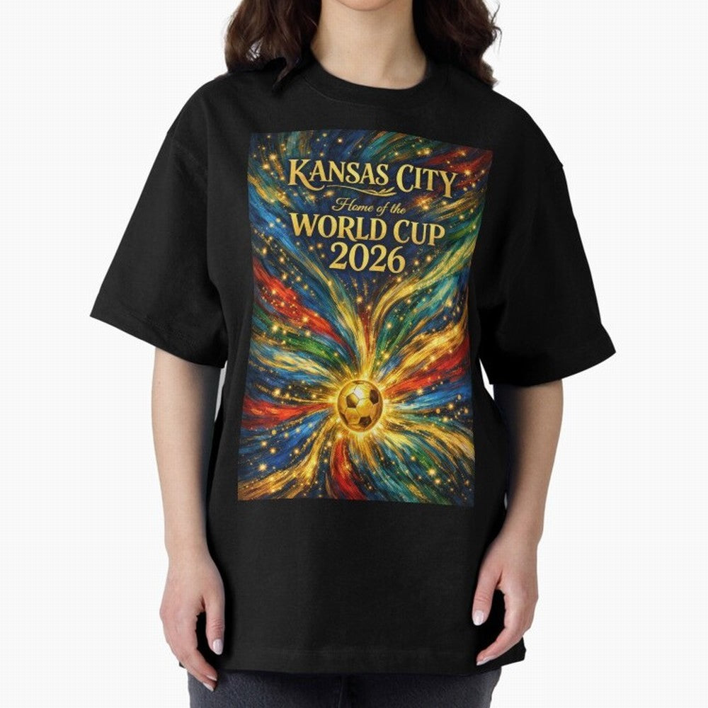 Kansas City World Cup 2026 Starburst Soccer Poster ¡ª Van Gogh Fluid Art Print Classic T-Shirt Carry the Dream of the FIFA World Cup 2026 USA Canada Mexico Journey through Haaland Highlights, England Pride, Vintage Soccer Flavor, Modern Football
