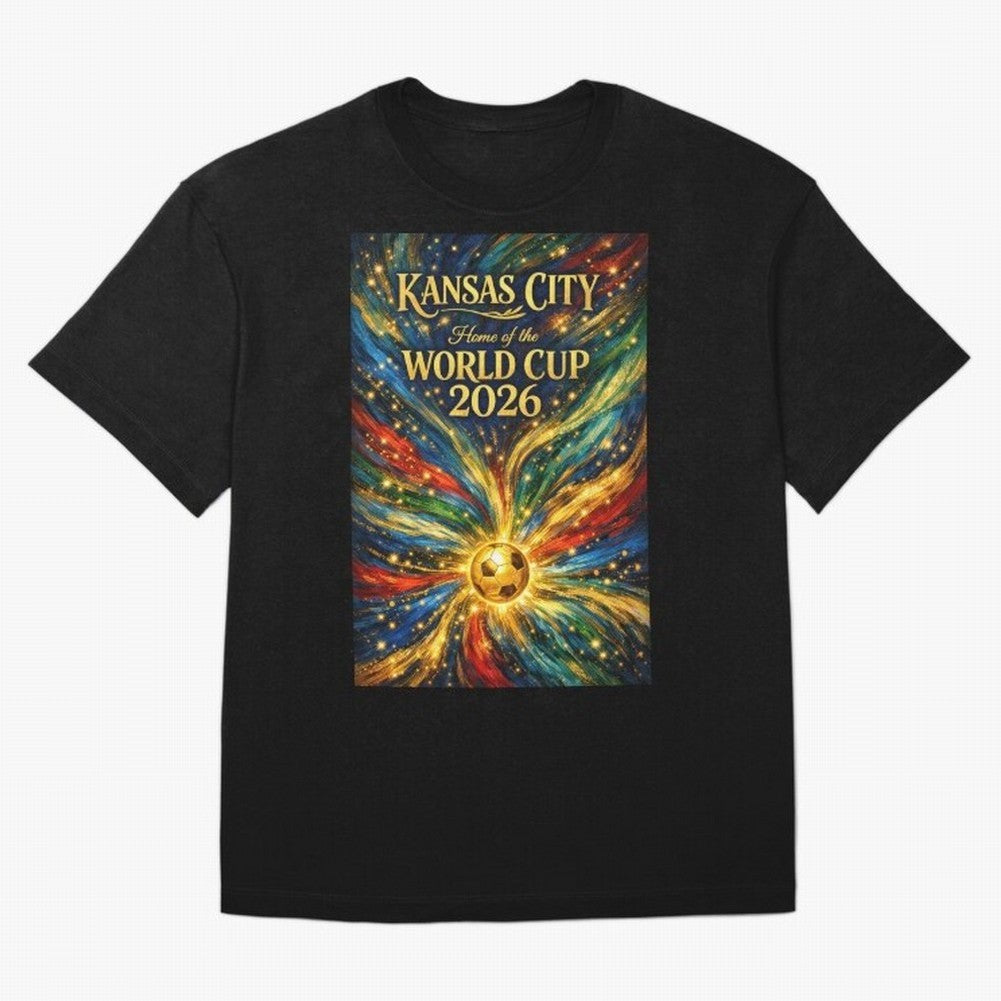 Kansas City World Cup 2026 Starburst Soccer Poster ¡ª Van Gogh Fluid Art Print Classic T-Shirt Carry the Dream of the FIFA World Cup 2026 USA Canada Mexico Journey through Haaland Highlights, England Pride, Vintage Soccer Flavor, Modern Football