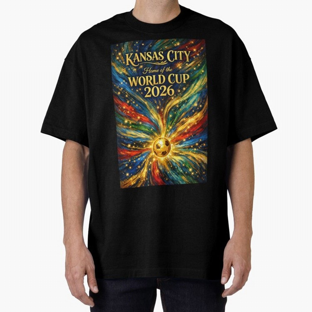 Kansas City World Cup 2026 Starburst Soccer Poster ¡ª Van Gogh Fluid Art Print Classic T-Shirt Carry the Dream of the FIFA World Cup 2026 USA Canada Mexico Journey through Haaland Highlights, England Pride, Vintage Soccer Flavor, Modern Football