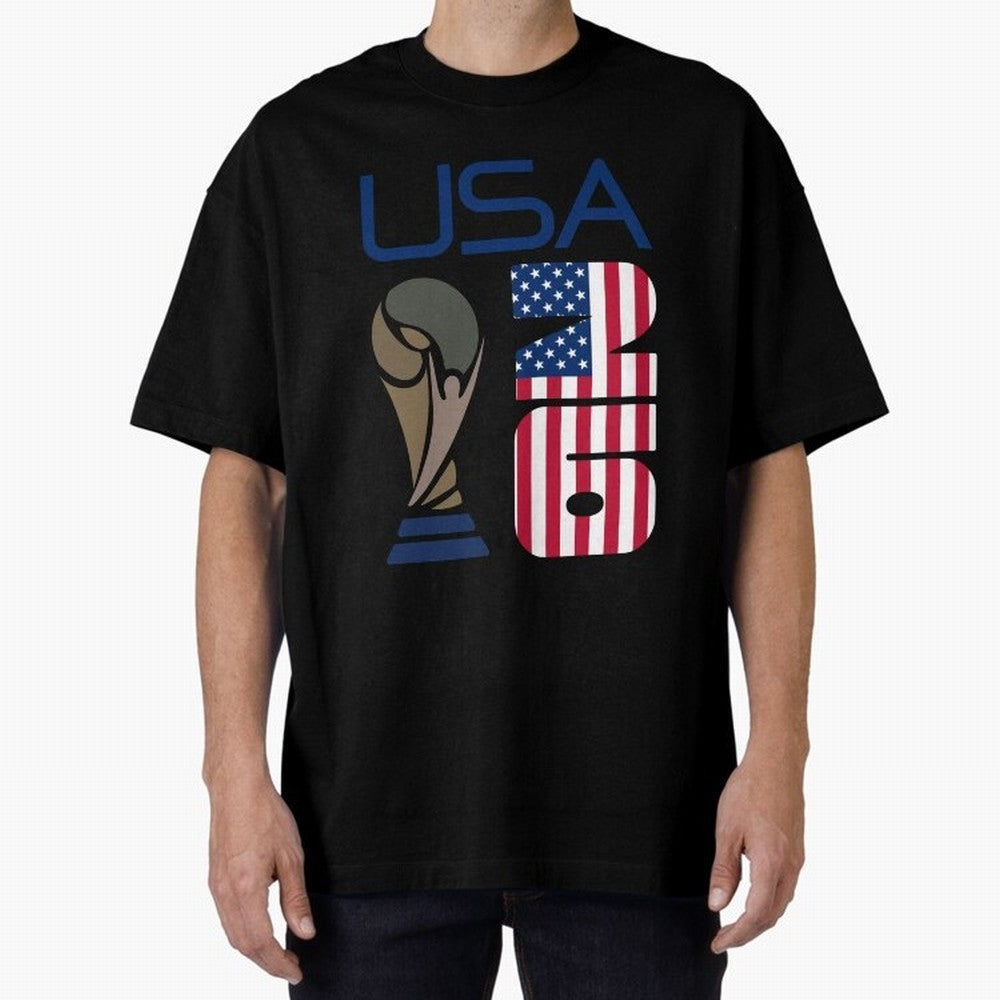 USA 2026 Soccer World Cup Trophy American Flag Design Classic T-Shirt Feel the Heartbeat of the FIFA World Cup 2026 Group Stage Journey through Neymar Highlights, Spain and Netherlands Pride, Soccer Culture, Superstar Moments, National Team Dreams