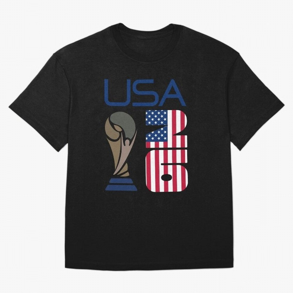 USA 2026 Soccer World Cup Trophy American Flag Design Classic T-Shirt Feel the Heartbeat of the FIFA World Cup 2026 Group Stage Journey through Neymar Highlights, Spain and Netherlands Pride, Soccer Culture, Superstar Moments, National Team Dreams