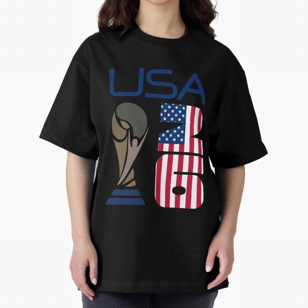 USA 2026 Soccer World Cup Trophy American Flag Design Classic T-Shirt Feel the Heartbeat of the FIFA World Cup 2026 Group Stage Journey through Neymar Highlights, Spain and Netherlands Pride, Soccer Culture, Superstar Moments, National Team Dreams