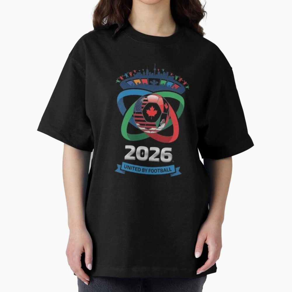 Infinity Loop World Cup 2026 Host Nation Classic T-Shirt Back the Journey through Match Day Hype around FIFA World Cup 2026 Group Stage, Cristiano Ronaldo, Haaland and CR7, Netherlands, Retro Football Energy, Iconic Rivalries, Trophy Chase Drama