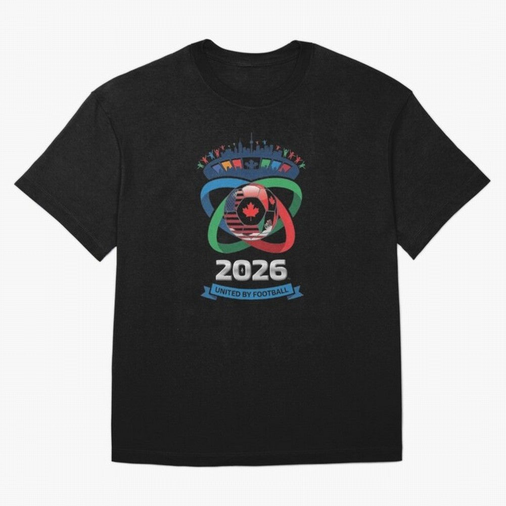 Infinity Loop World Cup 2026 Host Nation Classic T-Shirt Back the Journey through Match Day Hype around FIFA World Cup 2026 Group Stage, Cristiano Ronaldo, Haaland and CR7, Netherlands, Retro Football Energy, Iconic Rivalries, Trophy Chase Drama