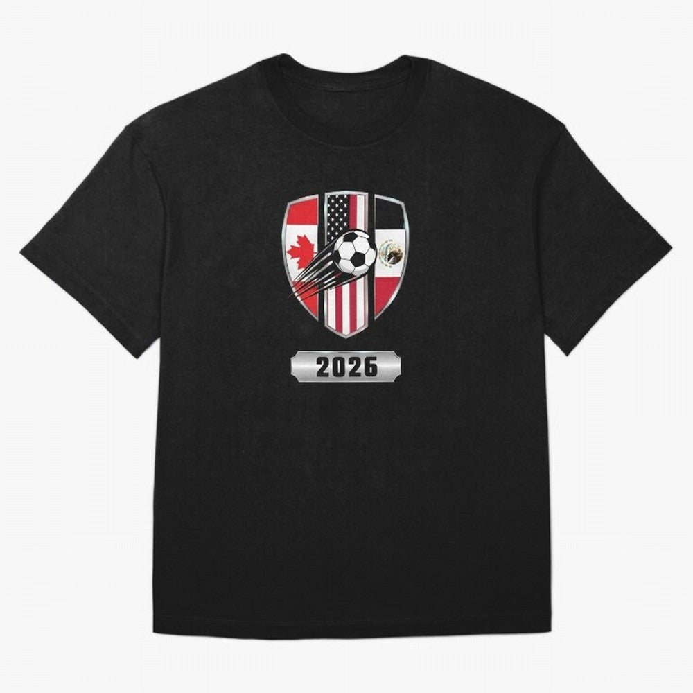 North United America Shield 2026 Cup T-Shirt_82794382 Classic T-Shirt Relive FIFA World Cup 2026 Group Stage for Fans of Messi and Portugal, Bringing Worldwide Fan Energy, Dramatic Goals, Stadium Lights and Championship Celebrations; Great for