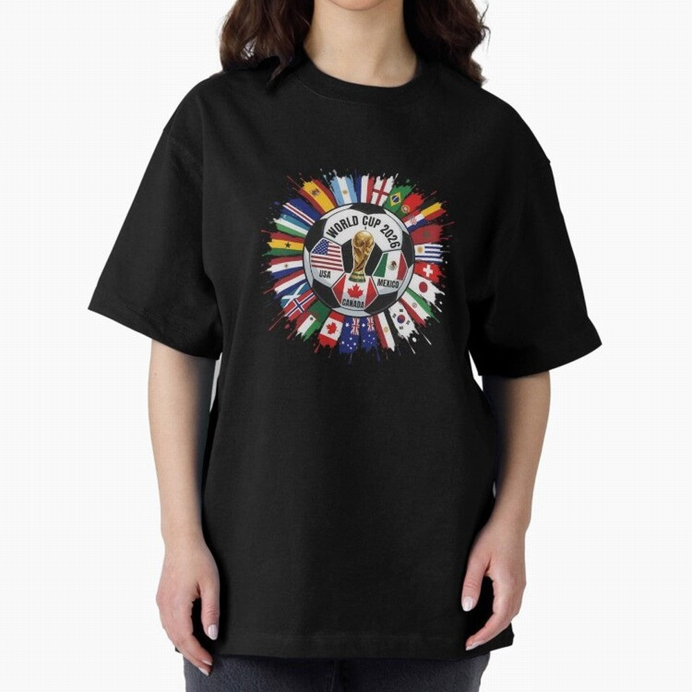 World Cup 2026 Kids, USA Mexico Canada Host Countries, International Football Flags Top, Gameday Soccer Apparel, Soccer Fan Youth Classic T-Shirt Experience Global Football Passion for FIFA World Cup 2026 USA Canada Mexico, Filled with CR7 and