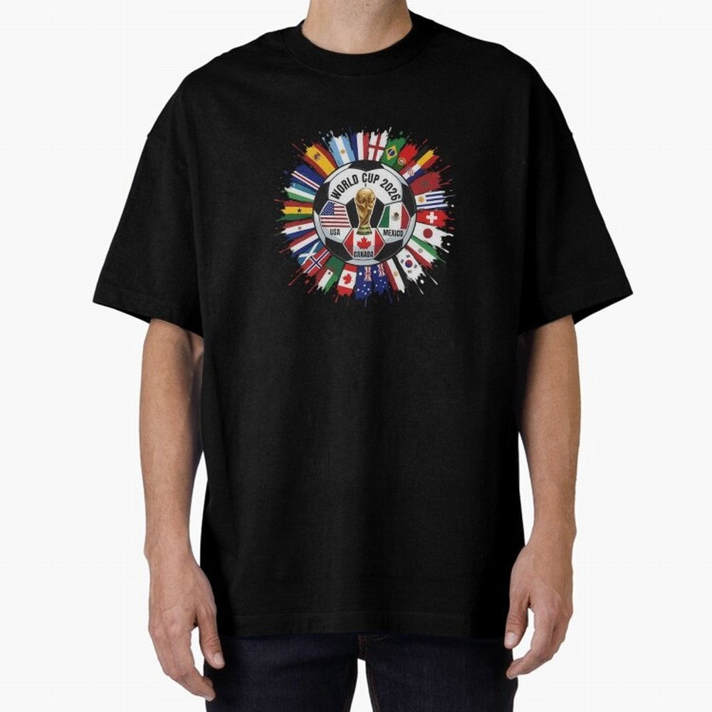 World Cup 2026 Kids, USA Mexico Canada Host Countries, International Football Flags Top, Gameday Soccer Apparel, Soccer Fan Youth Classic T-Shirt Experience Global Football Passion for FIFA World Cup 2026 USA Canada Mexico, Filled with CR7 and