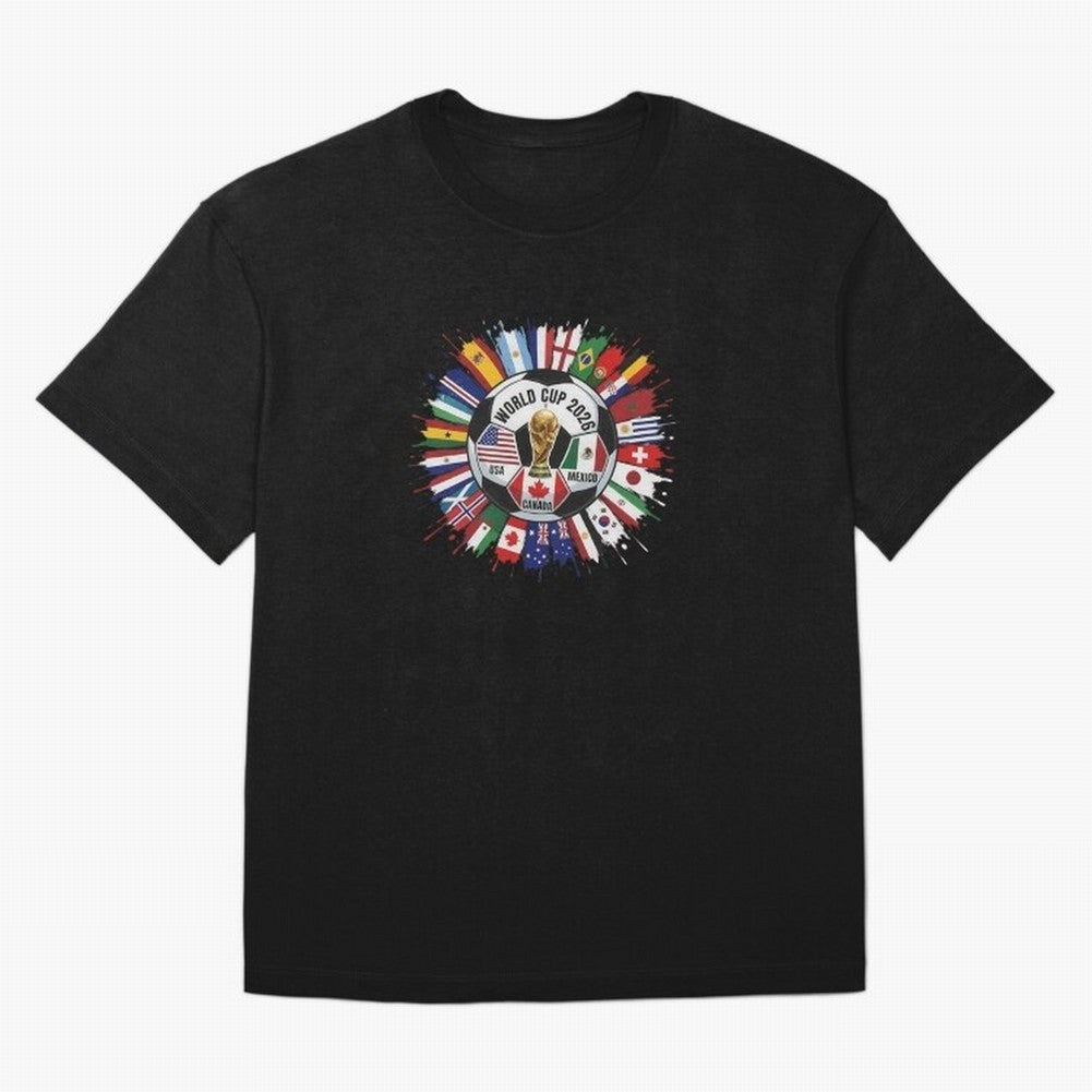 World Cup 2026 Kids, USA Mexico Canada Host Countries, International Football Flags Top, Gameday Soccer Apparel, Soccer Fan Youth Classic T-Shirt Experience Global Football Passion for FIFA World Cup 2026 USA Canada Mexico, Filled with CR7 and