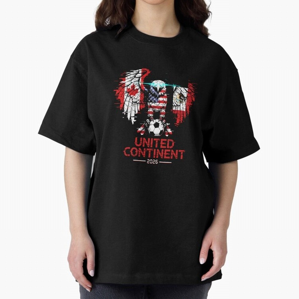 Glitched North America Eagle World Cup Soccer 2026 T-Shirt_83958408 Classic T-Shirt Carry National Pride through Global Football Passion for FIFA World Cup 2026 USA Canada Mexico, Featuring Haaland and Mbappe, Portugal, Goal Celebration Energy,
