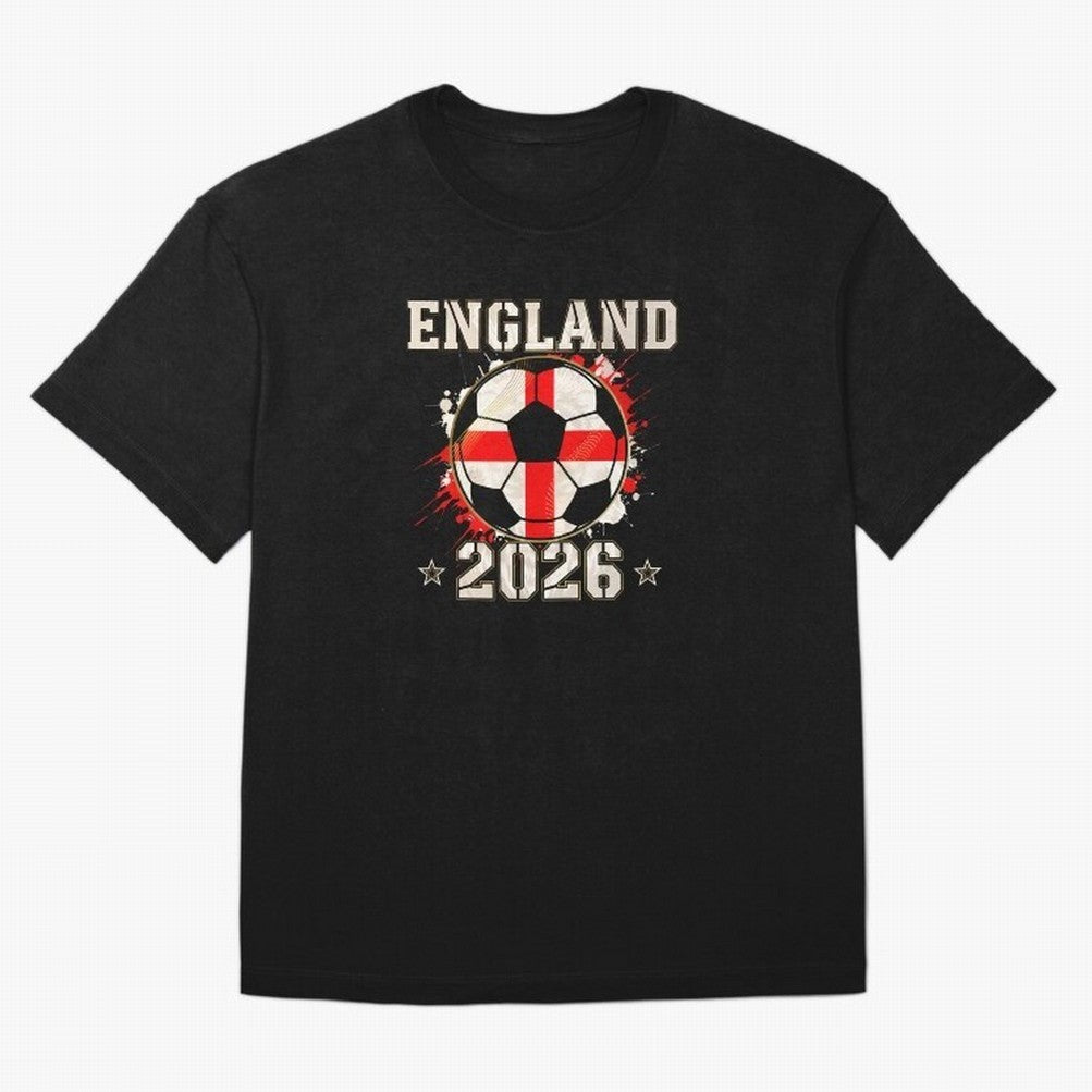 Front Print England Soccer World Cup 2026 - English Fan Gift T-Shirt_84562392 Classic T-Shirt Follow Every Goal of FIFA World Cup 2026 Spirit, with Netherlands, CR7, Global Supporter Spirit, Legendary Goals, National Colors and Tournament
