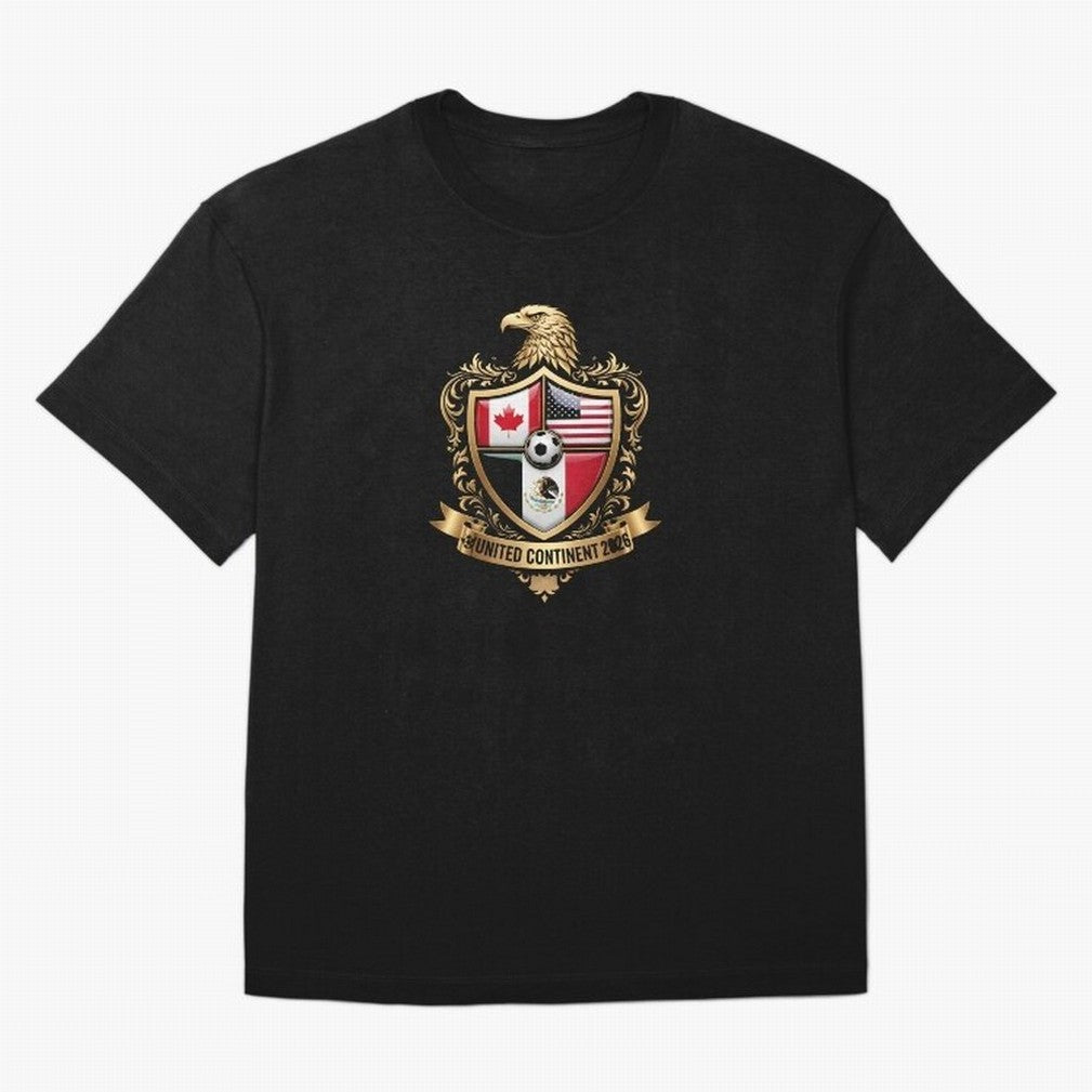 Golden Continental Eagle Soccer World Cup Crest 2026 T-Shirt_83050983 Classic T-Shirt Bring International Match Energy to FIFA World Cup 2026 Celebrating CR7, England Energy, Football History, Final Match Energy, Crowd Noise and Once in a Lifetime