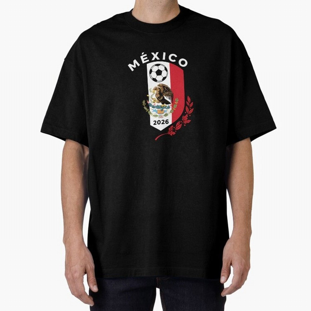 Mexico Emblem World Cup Soccer 2026 Football Crew T-Shirt_83050167 Classic T-Shirt Showcase FIFA World Cup 2026 Group Stage for Fans of CR7 and Messi and France, Bringing Match Day Excitement, Supporter Culture, Golden Goals and Global Football