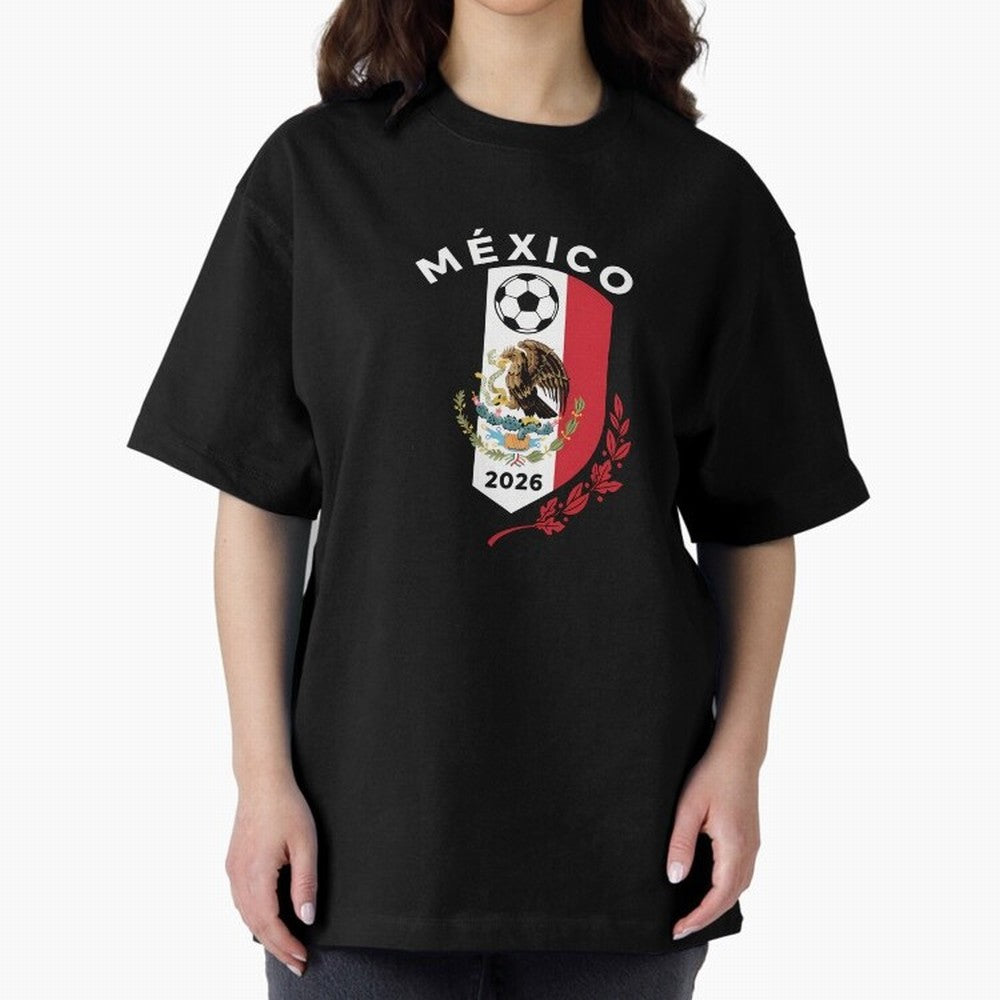 Mexico Emblem World Cup Soccer 2026 Football Crew T-Shirt_83050167 Classic T-Shirt Celebrate Soccer Greatness during Global Football Passion for FIFA World Cup 2026, Filled with Messi, England and Germany, Stadium Chants, National Pride, Trophy