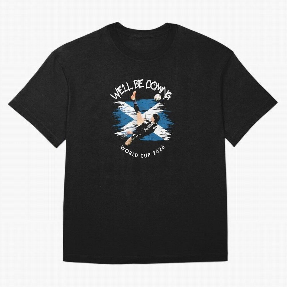 We'll be coming 2026 - Scotland World Cup 2026 ¨C Tartan Army Returns T-Shirt_83870657 Classic T-Shirt Fuel the Hype around Global Football Passion for FIFA World Cup 2026 Group Stage, Featuring Messi, Neymar and Mbappe, Germany, Worldwide Fan