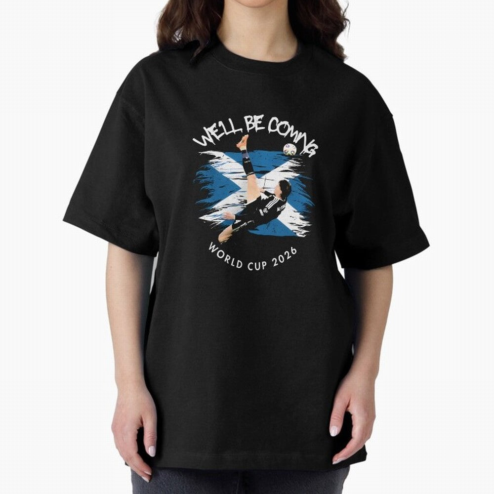 We'll be coming 2026 - Scotland World Cup 2026 ¨C Tartan Army Returns T-Shirt_83870657 Classic T-Shirt Fuel the Hype around Global Football Passion for FIFA World Cup 2026 Group Stage, Featuring Messi, Neymar and Mbappe, Germany, Worldwide Fan