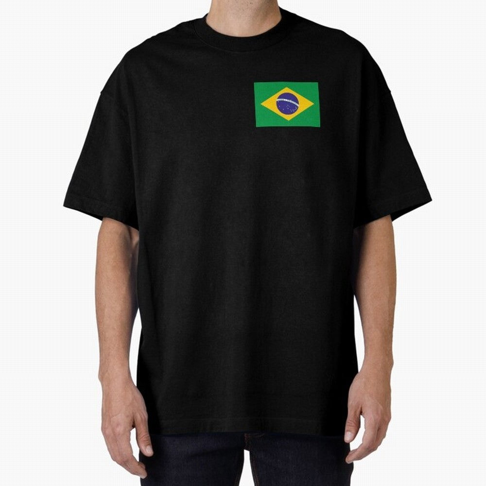 Brazil Flag Classic T-Shirt Honor Football Greatness during Global Football Passion for FIFA World Cup 2026 Group Stage, Highlighting Neymar, Portugal, Spain and Germany, Football Festival Excitement, Trophy Ambitions, Country Rivalries and Star