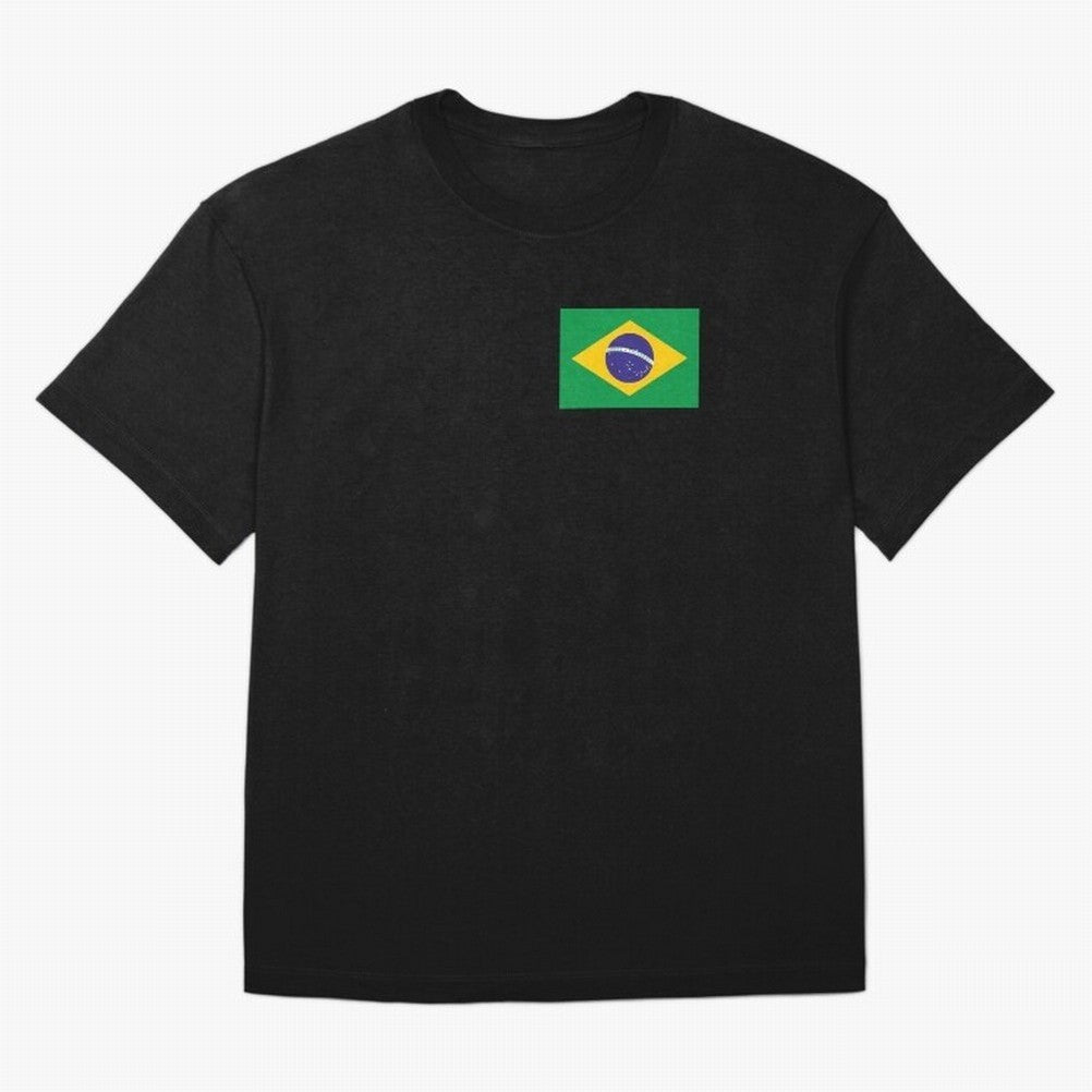 Brazil Flag Classic T-Shirt Honor Football Greatness during Global Football Passion for FIFA World Cup 2026 Group Stage, Highlighting Neymar, Portugal, Spain and Germany, Football Festival Excitement, Trophy Ambitions, Country Rivalries and Star