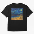 Golden Miami Starry Night Beach Soccer Fine Art Print Impasto Oil Painting Classic T-Shirt Keep the Legacy of the FIFA World Cup 2026 USA Canada Mexico Journey through Mbappe Highlights, Brazil Pride, Stadium Chants, National Pride, Trophy Dreams