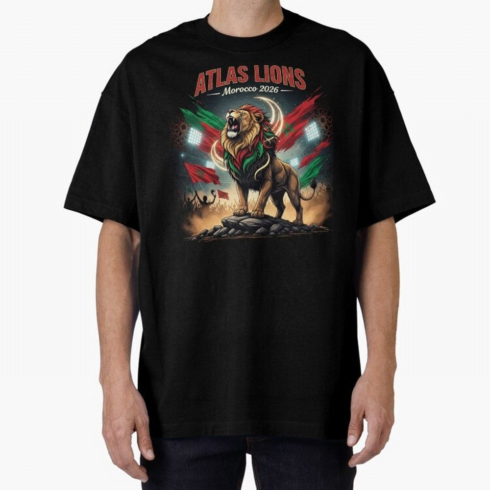 Atlas Lions - Morocco Football Team ready for the World Cup Classic T-Shirt Feel Match Day Hype around FIFA World Cup 2026 Group Stage, Cristiano Ronaldo, England and Germany, Stadium Memories, Football Loyalty, International Chants and