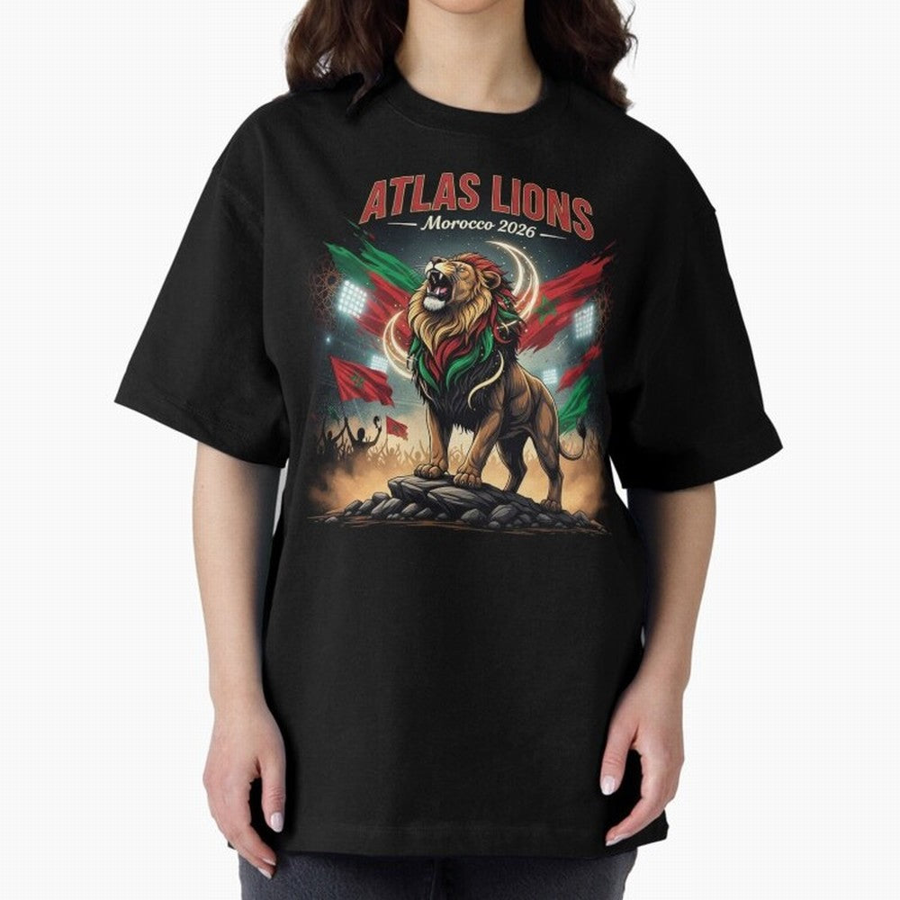 Atlas Lions - Morocco Football Team ready for the World Cup Classic T-Shirt Feel Match Day Hype around FIFA World Cup 2026 Group Stage, Cristiano Ronaldo, England and Germany, Stadium Memories, Football Loyalty, International Chants and