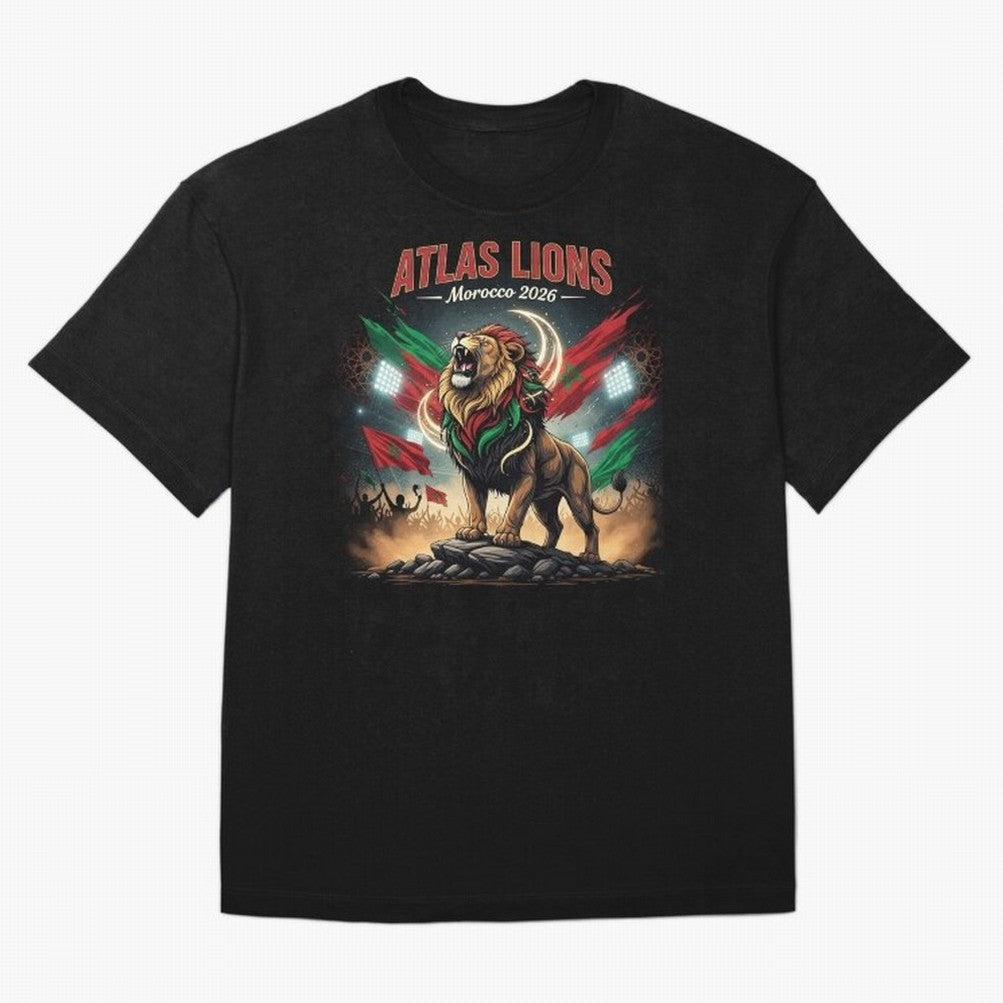 Atlas Lions - Morocco Football Team ready for the World Cup Classic T-Shirt Feel Match Day Hype around FIFA World Cup 2026 Group Stage, Cristiano Ronaldo, England and Germany, Stadium Memories, Football Loyalty, International Chants and