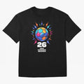 2026 Colorful Soccer Ball USA Canada Mexico 26 Classic T-Shirt Support Your Favorite Stars during FIFA World Cup 2026 for Fans of Messi and Portugal, Spain and Germany, Bringing Sports Nostalgia, International Competition, Famous Players and