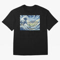 Soccer Players in Hokusai Waves Japan Classic T-Shirt Share the Excitement of FIFA World Cup 2026 USA Canada Mexico Spirit, Featuring Argentina, Cristiano Ronaldo, Fan Favorite Moments, National Team Passion, Big Match Drama and Soccer History;