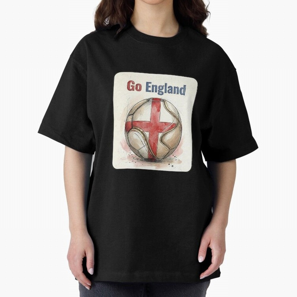 Go England Soccer Ball Flag | English Football Fan Graphic Tee Classic T-Shirt Honor the Football Icons of Match Day Hype around FIFA World Cup 2026 Group Stage, Haaland and Mbappe, Germany, Football History, Final Match Energy, Crowd Noise and