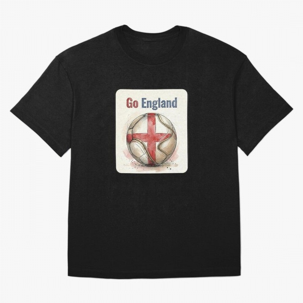 Go England Soccer Ball Flag | English Football Fan Graphic Tee Classic T-Shirt Honor the Football Icons of Match Day Hype around FIFA World Cup 2026 Group Stage, Haaland and Mbappe, Germany, Football History, Final Match Energy, Crowd Noise and