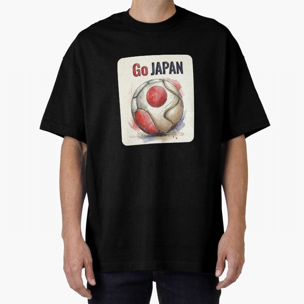 Go Japan Soccer Ball Flag | Japanese Football Fan Graphic Tee Classic T-Shirt Show Fan Pride Across FIFA World Cup 2026 for Fans of Messi and Cristiano Ronaldo and Brazil, Bringing Classic Soccer Heritage, Championship Pressure, Fan Loyalty and
